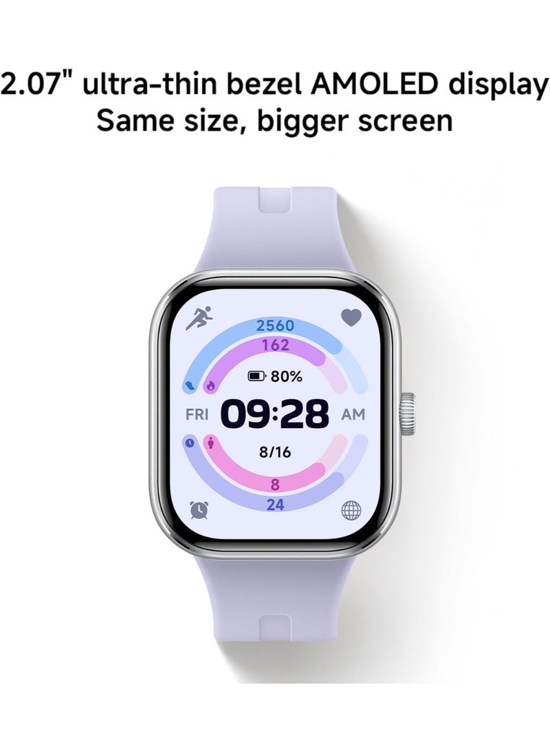 Mii Watch 5 Silver Gray | Ultra large display | Long battery life | Bluetooth calling | Advanced health and workout tracking - Image 3